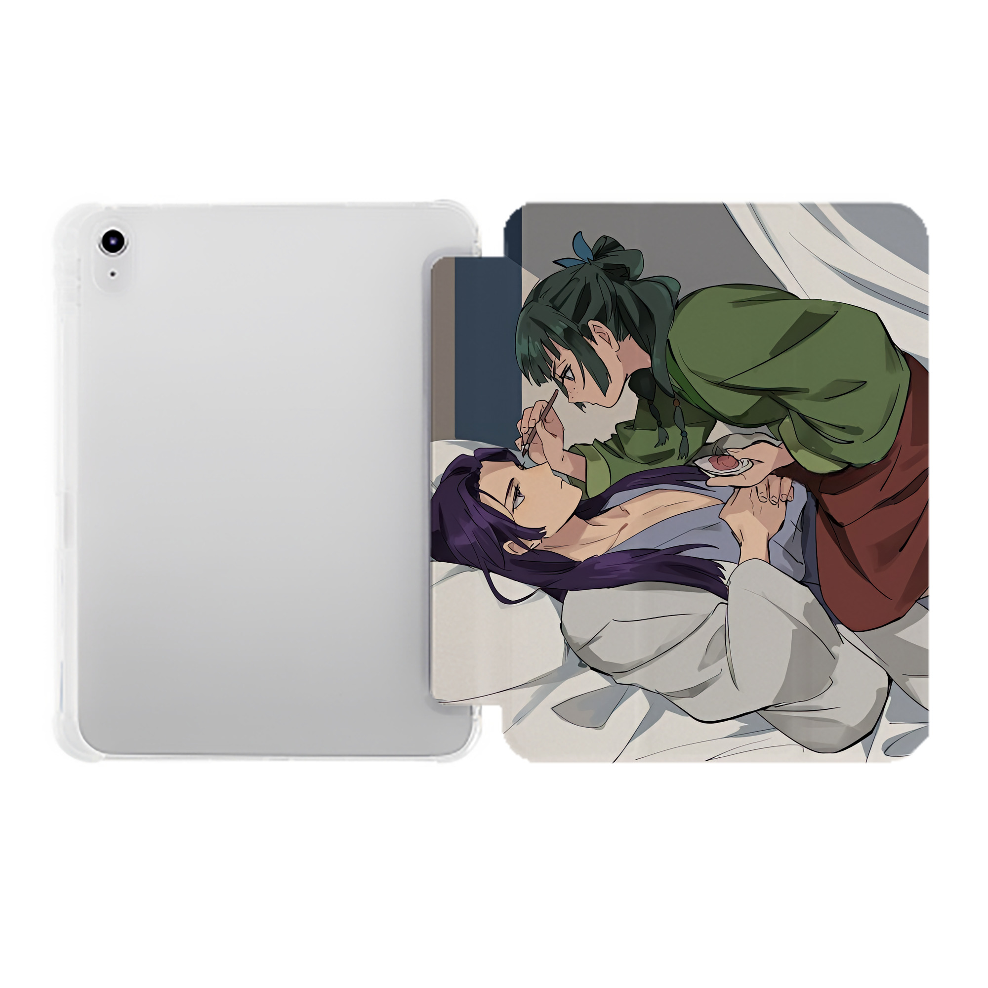 （画像用） 薬屋のひとりごと The Apothecary Diaries IPad ケース ペン収納付き 三つ折りスタンド PUレザー×シリコン 対応機種9.5/10.5/10.9インチ